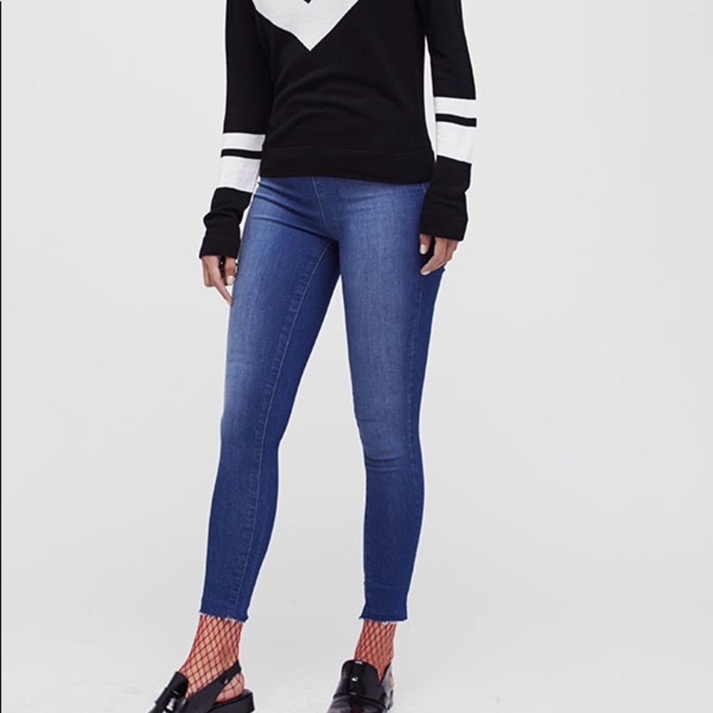 Free People Easy Does It Blue Denim Jeggings
